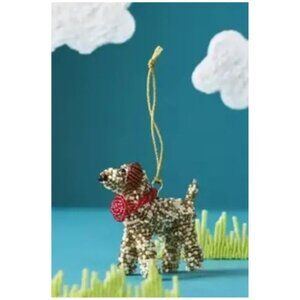 NWT Anthropologie Beaded Dog Ornament-Doodle
